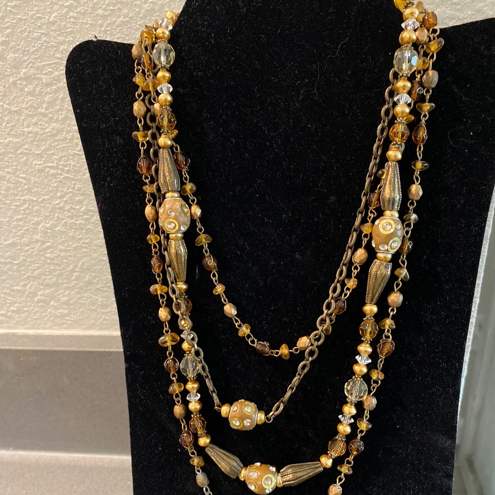 Chicos Beaded Statement Necklace